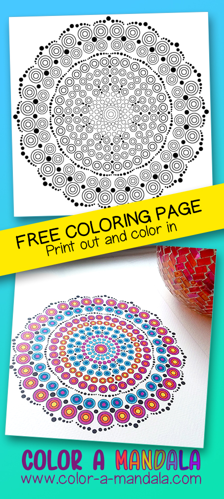 Free coloring page by Color a Mandala