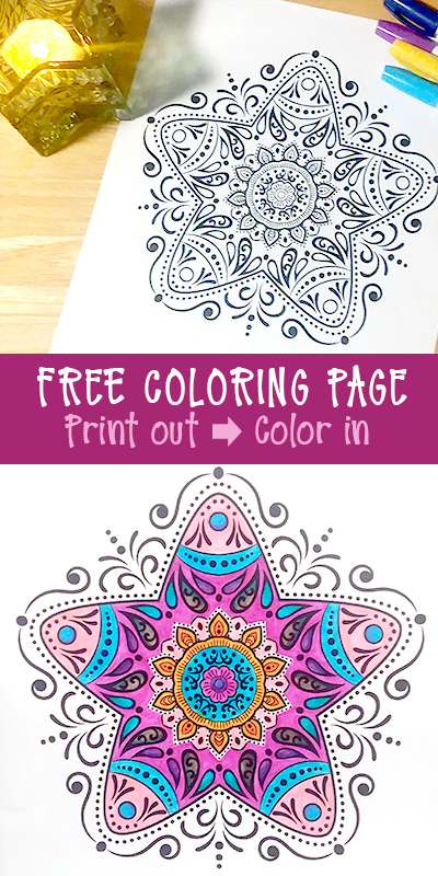  Printable star coloring page