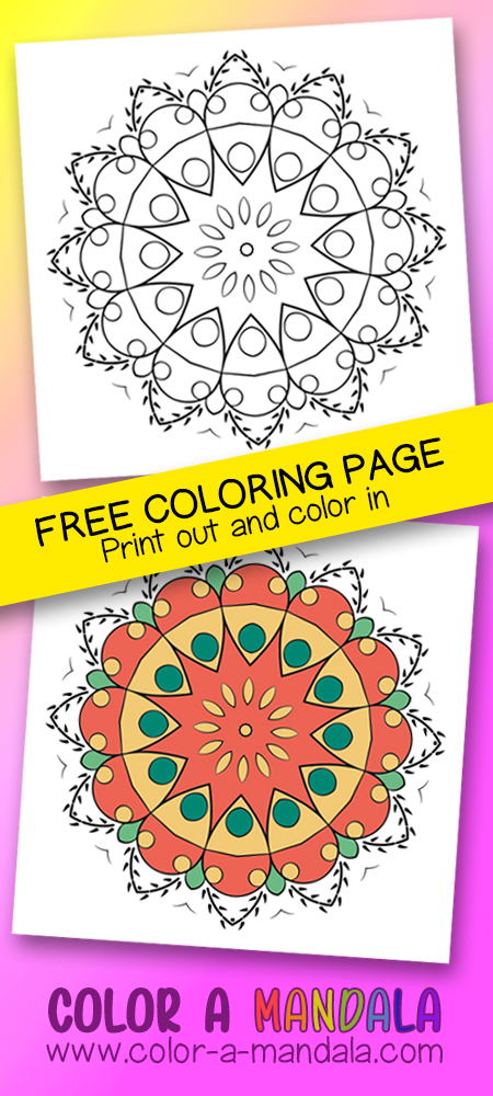 Printable mandala coloring page