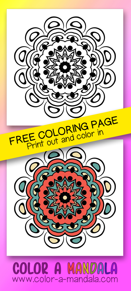 Free printable mandala coloring page