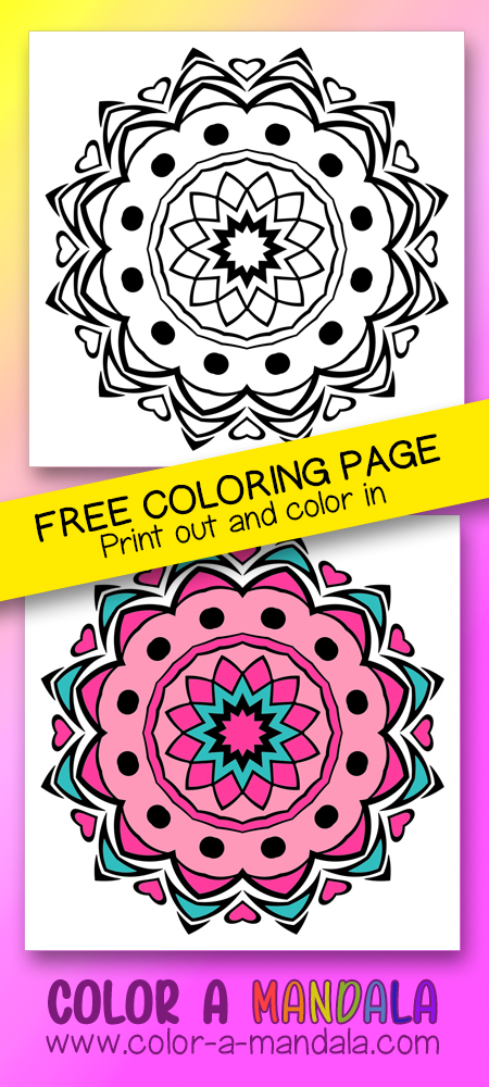 Free mandala coloring page