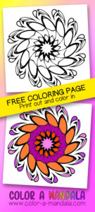 Swirly Mandala (M27) - Free Printable Coloring Pages by Color a Mandala