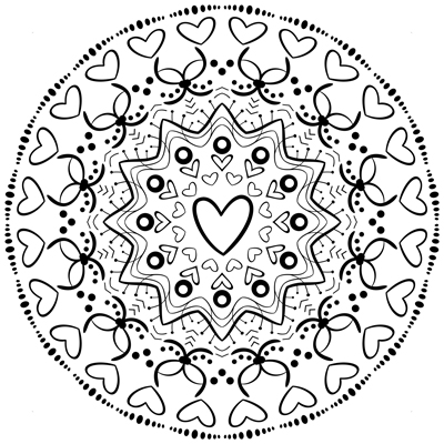 More Hearts Coloring Page (M33)