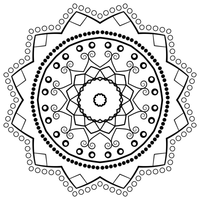 Swirly Curly Mandala (M80) - Free Printable Coloring Pages by Color a ...