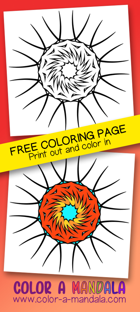 Super spiky coloring page.  Free to print and download.  