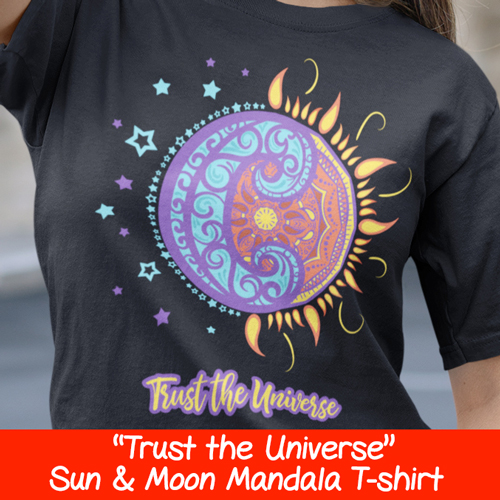 Trust the Universe Sun and Moon Tshirt - Buy on Amazon
