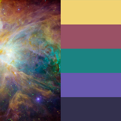 Nebula color inspiration palette