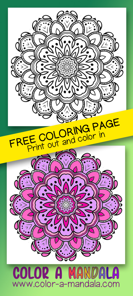 Flower mandala coloring page