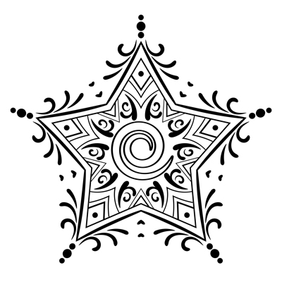 Star mandala coloring page