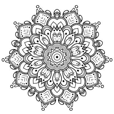 Flower mandala coloring page