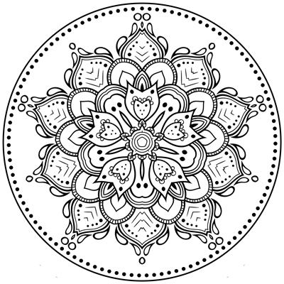 Flower mandala coloring page