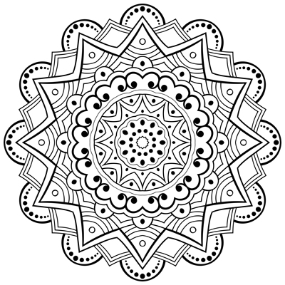Mandala Coloring Page (M51)