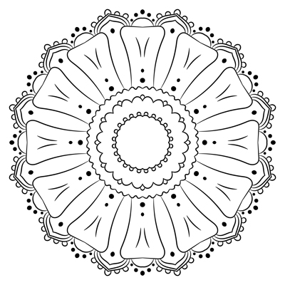 Simple Flower Mandala (M55)