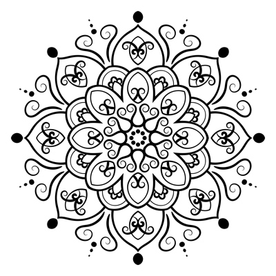 Swirly Mandala (M27) - Free Printable Coloring Pages by Color a Mandala