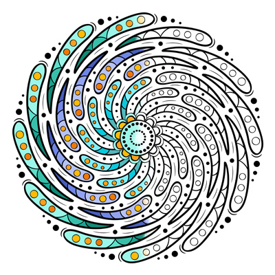 Swirly Whirly Mandala (M72)