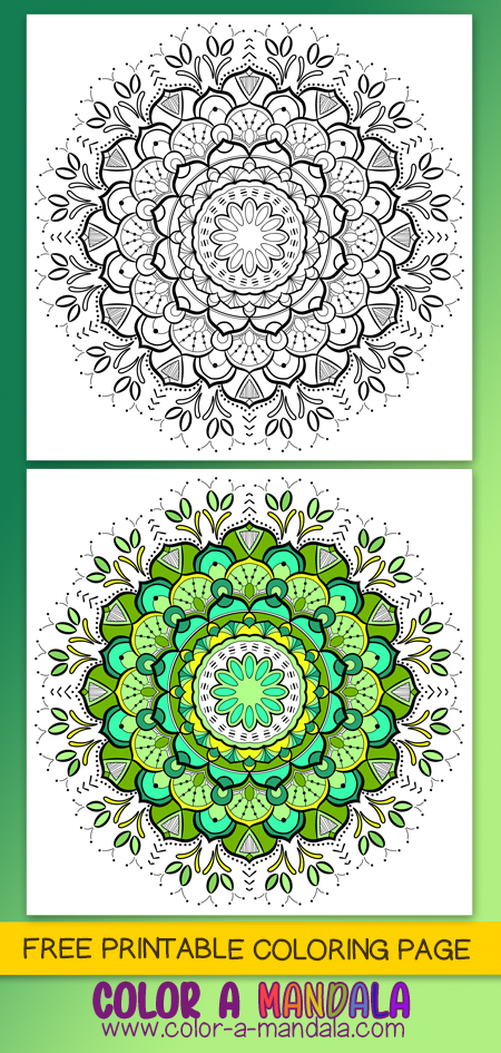 Free mandala coloring page. Just print it out and color it in.