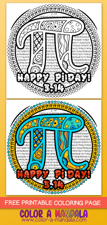 Celebrate Pi Day on March 14 (3/14)   with this Happy Pi Day coloring page. Great math class or art class activity. 