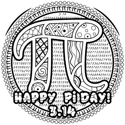 Pi Day coloring page