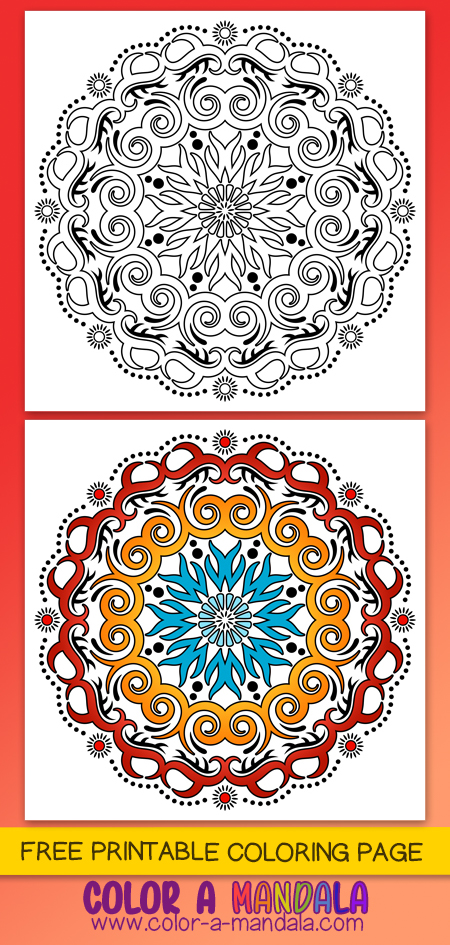 Printable coloring page with a tribal style design. This printable coloring page is free to download and color.