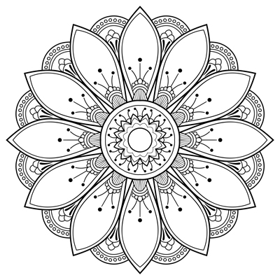 Flower coloring page