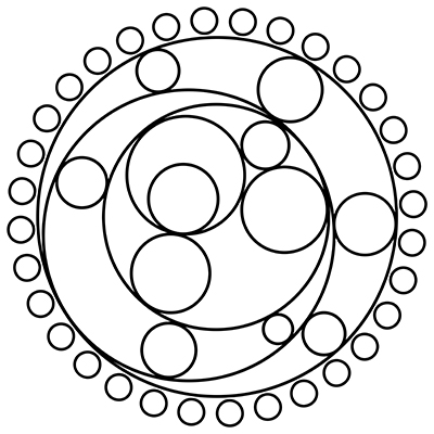 Circles coloring page