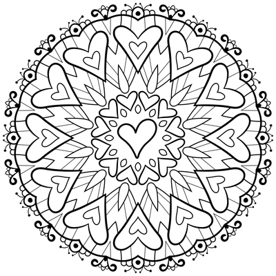 Lots of Hearts Mandala (M105)