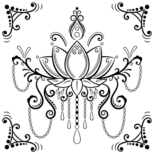 Lotus coloring page