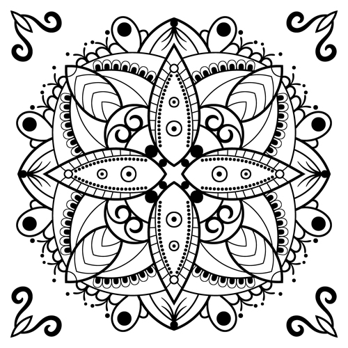 Mandala Coloring Page (M108)