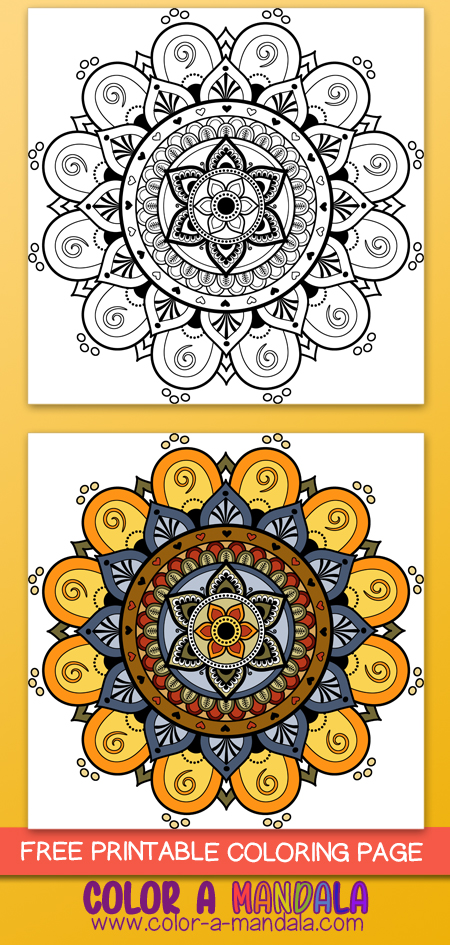 This free mandala coloring page will look lovely once you print it out and color it in.