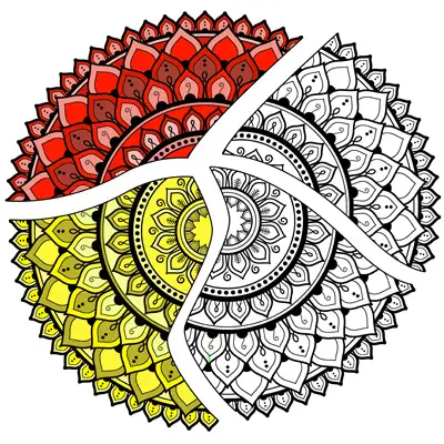 Broken Mandala Coloring Page