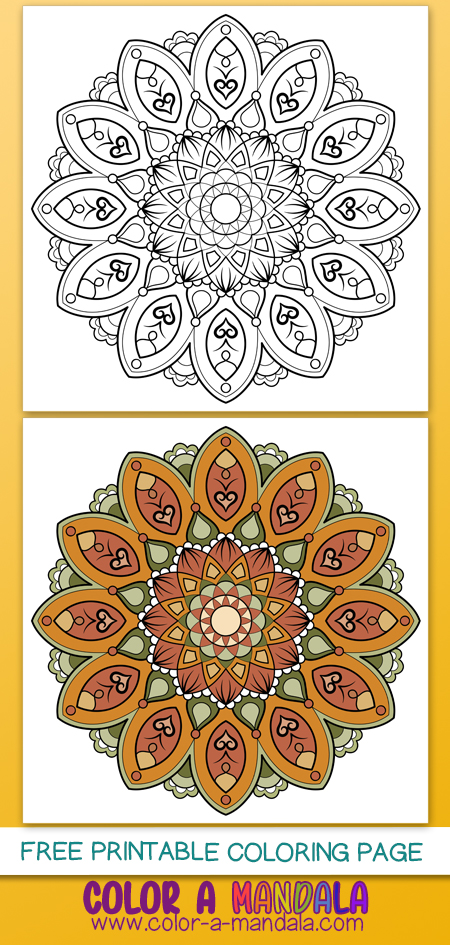 Coloring mandalas can be very relaxing. Print this free mandala coloring page out and color it in.