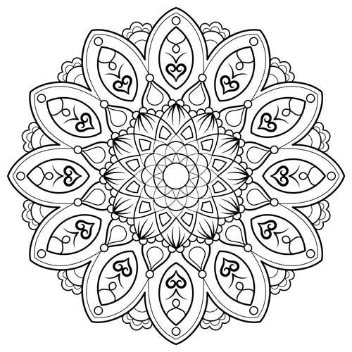 Mandala Coloring Page (M117)