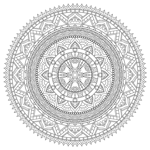 Mandala Coloring Page (M120)