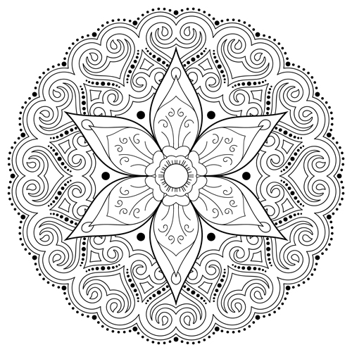 Mandala Coloring Page (M121)