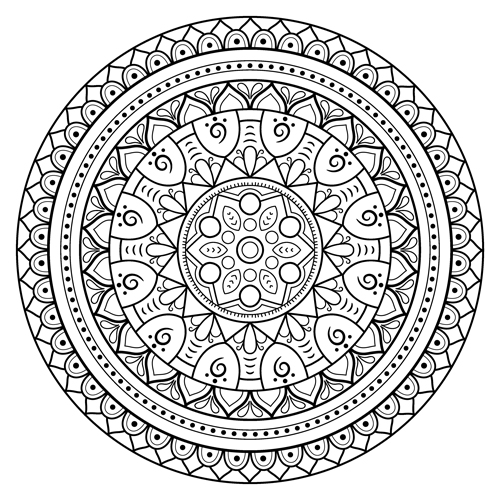 Mandala Coloring Page (M122)