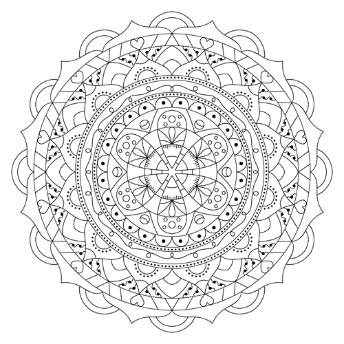 Mandala Coloring Page (M123)