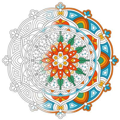 Mandala Coloring Page (M125)