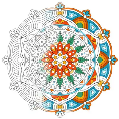 Mandala Coloring Page (M125)