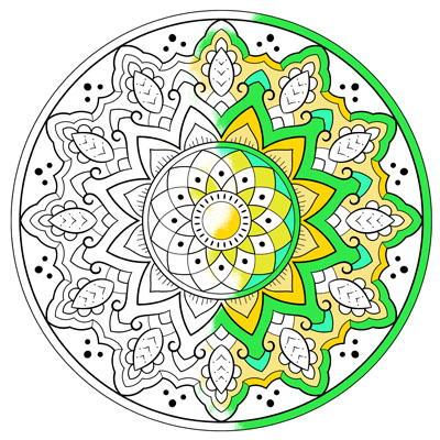 Mandala Coloring Page (M127)