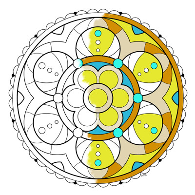 Mandala Coloring Page (M128)
