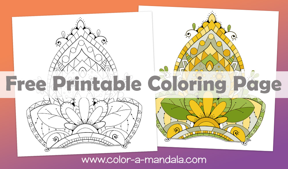 slice of mandala coloring page