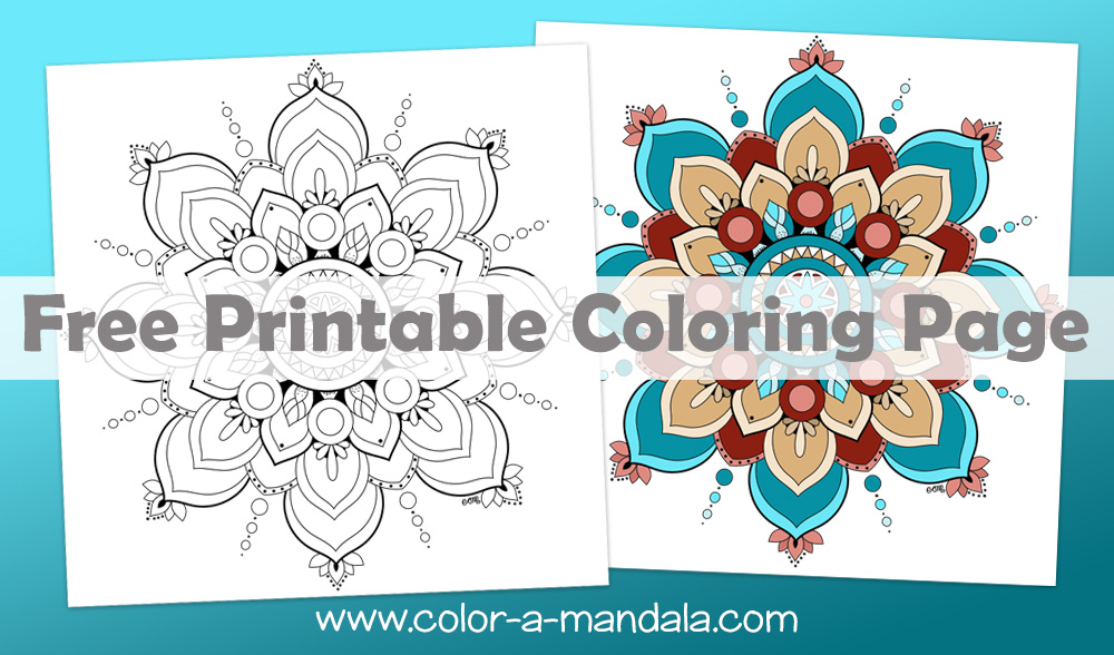 Free printable mandala coloring page