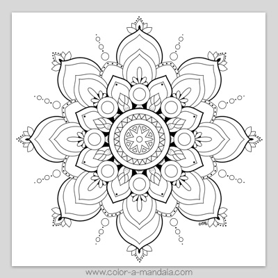 Flower mandala coloring page