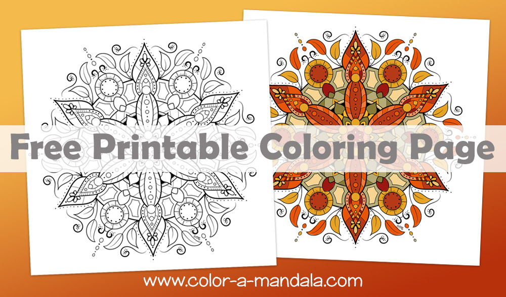 Free printable mandala coloring page