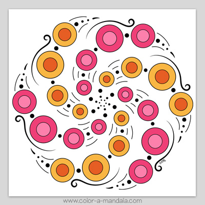 Dot mandala coloring page