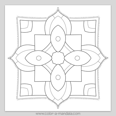 Simple mandala coloring page