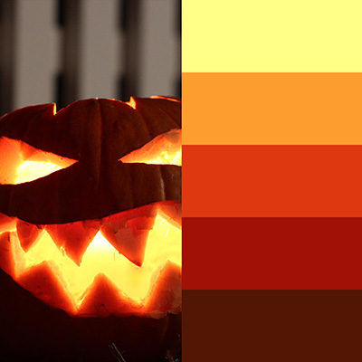 Jack o lantern color palette