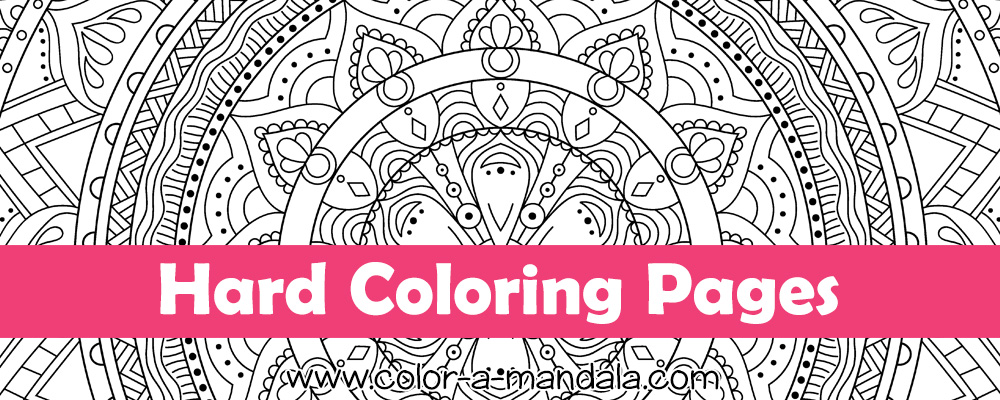 Hard coloring pages. Free to download and print. 