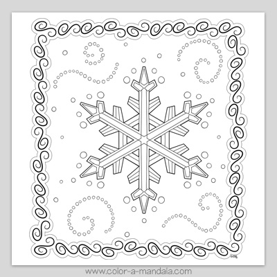 Snowflake coloring page