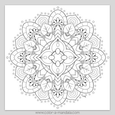 Free printable mandala coloring page.